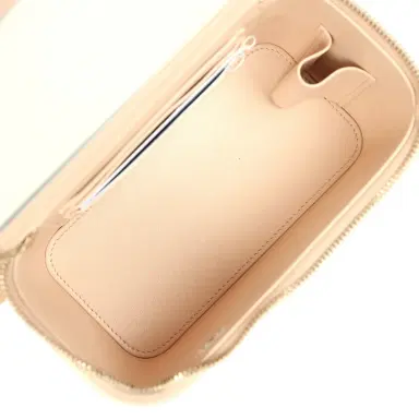 Chanel Chanel Small Top Handle Vanity Case Light Beige Lambskin Light Gold Hardware | Thumbnail 10