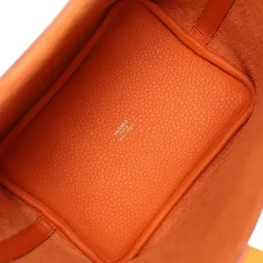HERMÈS Hermes Picotin Lock 18 Orange Clemence Gold Hardware | Thumbnail 7