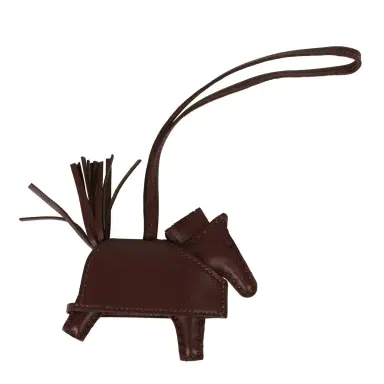 HERMÈS Hermes Rodeo Rock Bag Charm PM Terre Milo Lambskin Palladium Hardware | Thumbnail 3 HERMÈS Hermes Rodeo Rock Bag Charm PM Terre Milo Lambskin Palladium Hardware | Thumbnail 3