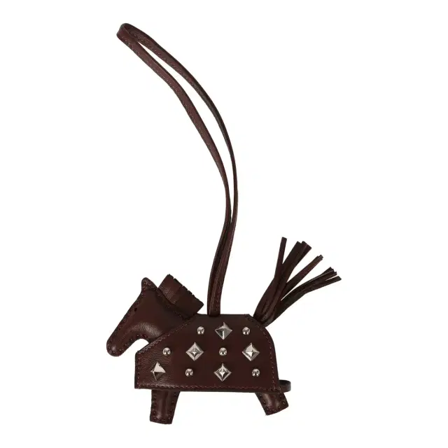 hermes Hermes Rodeo Rock Bag Charm PM Terre Milo Lambskin Palladium Hardware
