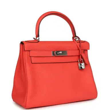 HERMÈS Pre-owned Hermes Kelly Retourne 28 Rose Texas Clemence Palladium Hardware | Thumbnail 2 HERMÈS Pre-owned Hermes Kelly Retourne 28 Rose Texas Clemence Palladium Hardware | Thumbnail 2