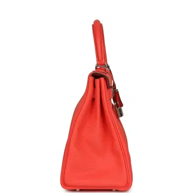 HERMÈS Pre-owned Hermes Kelly Retourne 28 Rose Texas Clemence Palladium Hardware | Thumbnail 3 HERMÈS Pre-owned Hermes Kelly Retourne 28 Rose Texas Clemence Palladium Hardware | Thumbnail 3