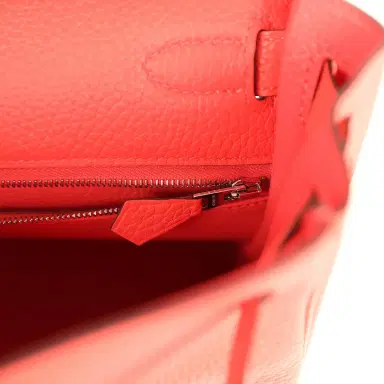 HERMÈS Pre-owned Hermes Kelly Retourne 28 Rose Texas Clemence Palladium Hardware | Thumbnail 9 HERMÈS Pre-owned Hermes Kelly Retourne 28 Rose Texas Clemence Palladium Hardware | Thumbnail 9