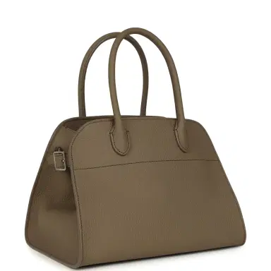 The Row The Row Soft Margaux 10 Bag Smoked Taupe Calfskin Silver Hardware | Thumbnail 2 The Row The Row Soft Margaux 10 Bag Smoked Taupe Calfskin Silver Hardware | Thumbnail 2