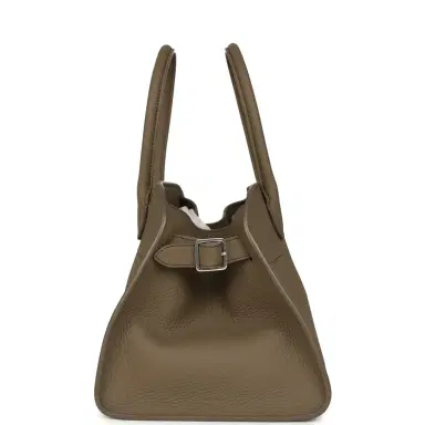 The Row The Row Soft Margaux 10 Bag Smoked Taupe Calfskin Silver Hardware | Thumbnail 3 The Row The Row Soft Margaux 10 Bag Smoked Taupe Calfskin Silver Hardware | Thumbnail 3
