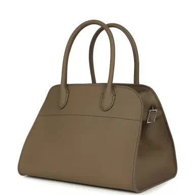 The Row The Row Soft Margaux 10 Bag Smoked Taupe Calfskin Silver Hardware | Thumbnail 5 The Row The Row Soft Margaux 10 Bag Smoked Taupe Calfskin Silver Hardware | Thumbnail 5