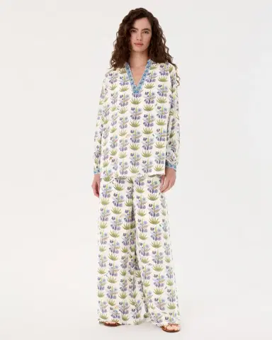 Emporio Sirenuse Ilizia Blouse in Celestine Flower Print | Thumbnail 2