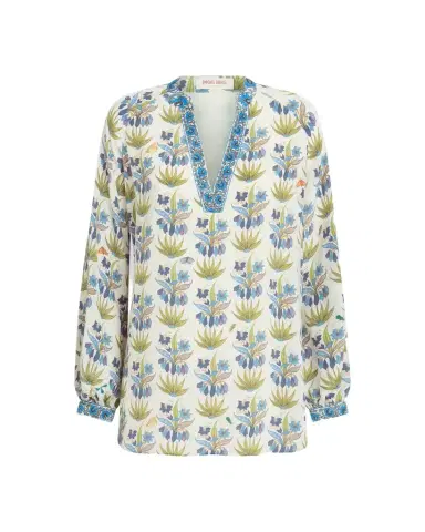 Emporio Sirenuse Ilizia Blouse in Celestine Flower Print | Thumbnail 1