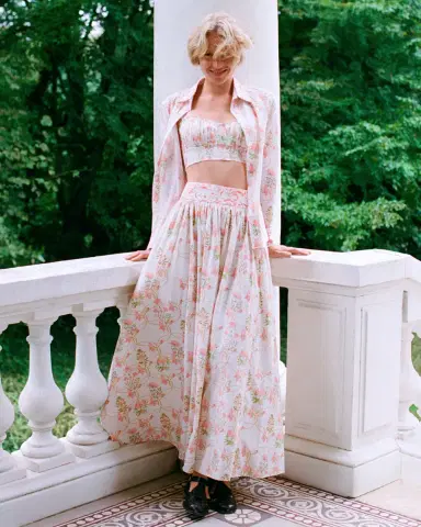 Emporio Sirenuse Patricia Shirt in Rose Garden Print | Thumbnail 6