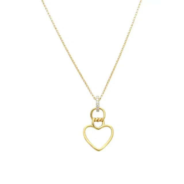 Roberto Coin Roberto Coin 18K Yellow Gold Diamond Small Heart Pendant Necklace by The Solist