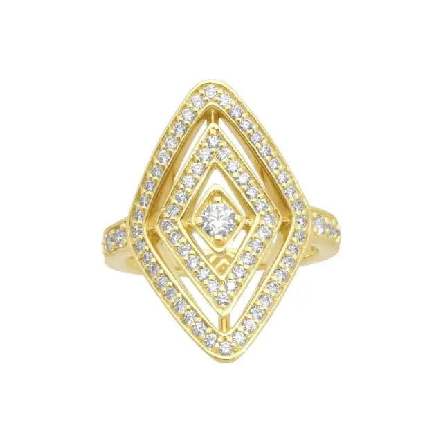 Roberto Coin Roberto Coin 18K Yellow Gold Diamond Statement Ring Sz. 6.5 by The Solist