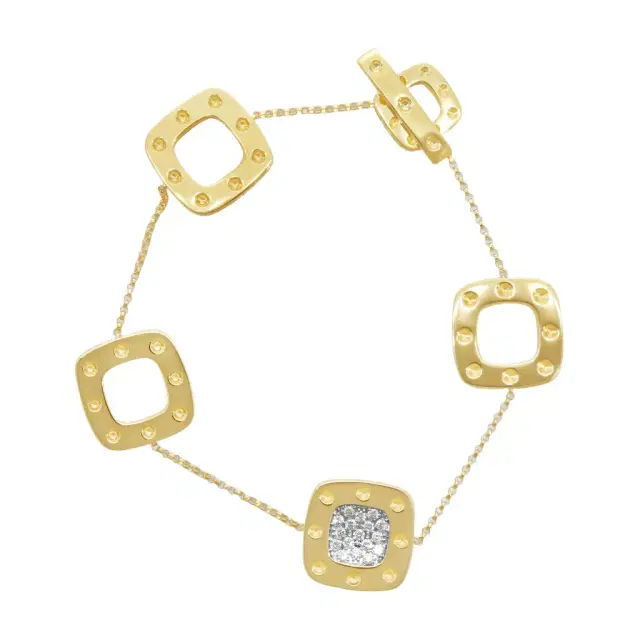Roberto Coin Roberto Coin Pois Moi 18K Yellow & White Gold Diamond Bracelet by The Solist