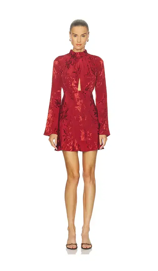 Front Neck Wrapped Mini Dress