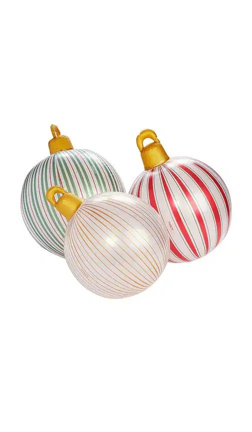 Funboy 3 Pack Vintage Stripe Light Up Inflatable Ornaments