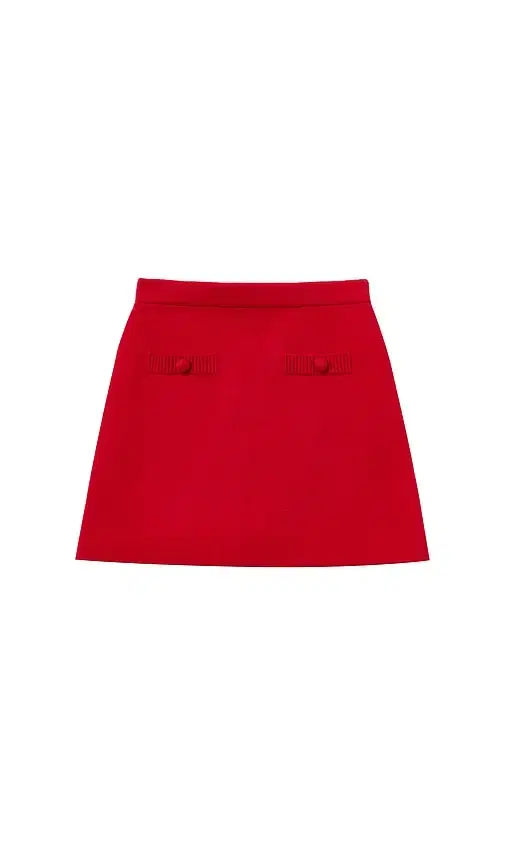 Kids Flower Trim Cotton Skirt