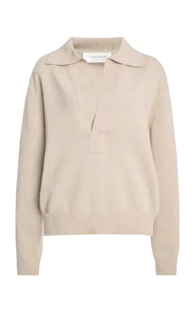 Victoria Beckham Wool-Cashmere Polo Sweater | Thumbnail 6