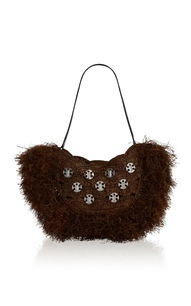 Rabanne Fringed Fur Shoulder Bag