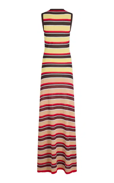 Rabanne Striped Keyhole Maxi Dress | Thumbnail 6 Rabanne Striped Keyhole Maxi Dress | Thumbnail 6