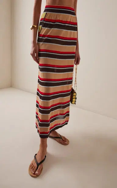 Rabanne Striped Maxi Skirt | Thumbnail 3 Rabanne Striped Maxi Skirt | Thumbnail 3