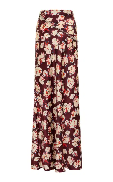 Rabanne Floral Silk Maxi Skirt | Thumbnail 5