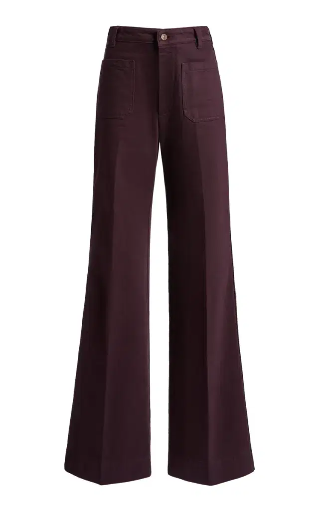Victoria Beckham Alina Cotton High-Rise Wide-Leg Jeans