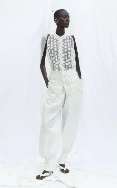 Orange Culture Ember Mid-Rise Pique Harem Pants | Thumbnail 4
