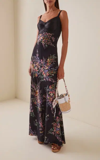 Dolce & Gabbana Sicilian Silk Charmeuse Floral Maxi Dress | Thumbnail 2