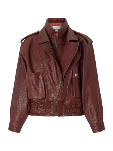 Isabel Marant Aneli Layered Textured-leather Jacket | Thumbnail 1 Isabel Marant Aneli Layered Textured-leather Jacket | Thumbnail 1