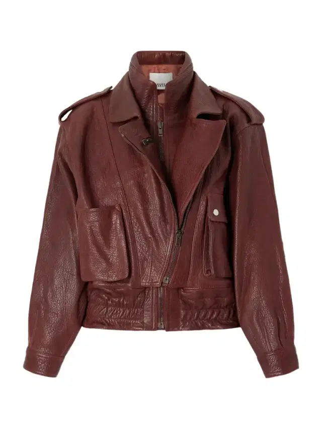 Aneli Layered Textured-leather Jacket