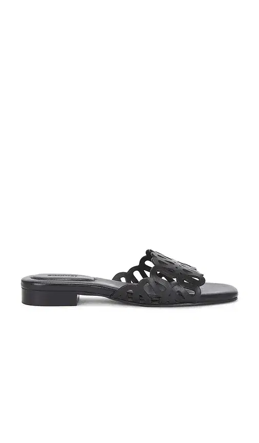 SIMKHAI Mccall Laser Cut Leather Flat Slide