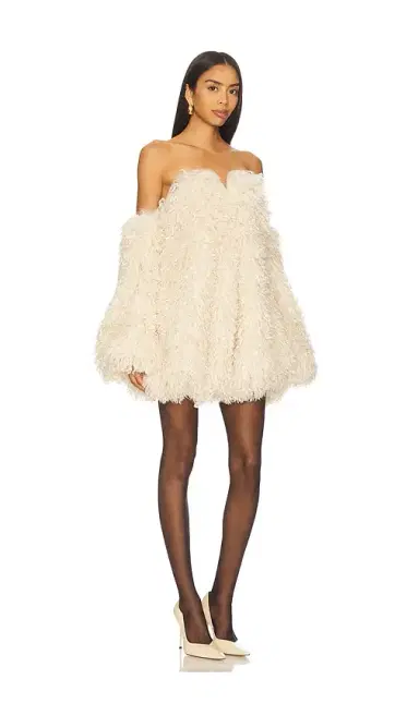 Aniye Records Nika Faux Fur Puffy Dress | Thumbnail 2