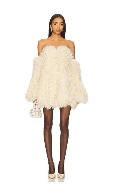 Aniye Records Nika Faux Fur Puffy Dress | Thumbnail 1