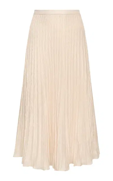ANDRES OTALORA Saana Pleated Linen Maxi Skirt | Thumbnail 1