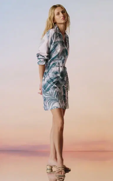 ANDRES OTALORA Kora Printed Stretch Cotton-Poplin Mini Dress | Thumbnail 2