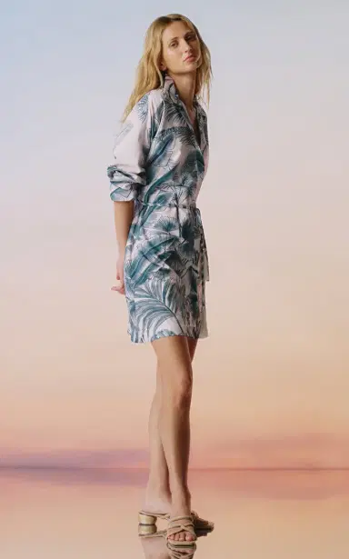 ANDRES OTALORA Kora Printed Stretch Cotton-Poplin Mini Dress | Thumbnail 3