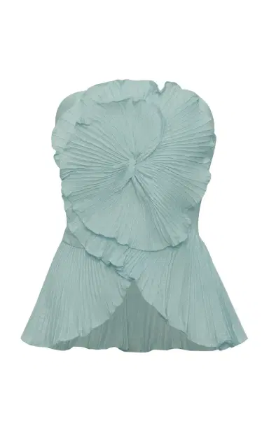 ANDRES OTALORA Imara Pleated Linen Top | Thumbnail 1 ANDRES OTALORA Imara Pleated Linen Top | Thumbnail 1