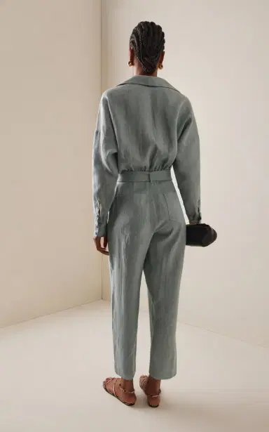 ANDRES OTALORA Lo Natural Linen Straight-Leg Jumpsuit | Thumbnail 4