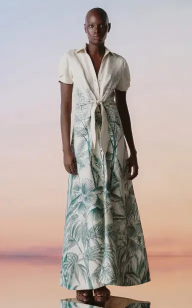 Andres Otalora Bahira Printed Linen Maxi Dress | Thumbnail 2