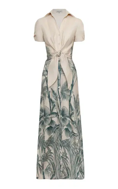 Andres Otalora Bahira Printed Linen Maxi Dress | Thumbnail 4