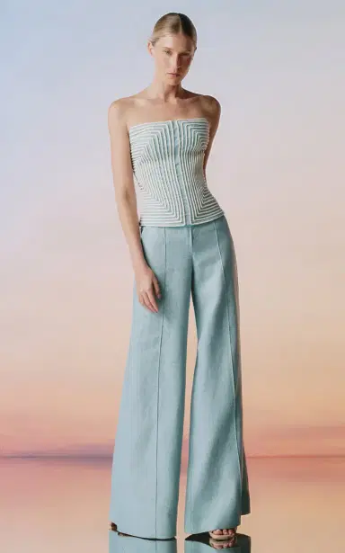 ANDRES OTALORA Nyota Alma Embroidered Linen Top | Thumbnail 2