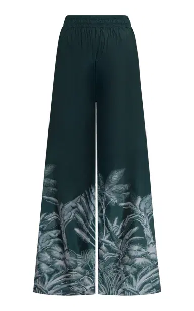 ANDRES OTALORA Tamu Mia Printed Crepe De Chine Wide-Leg Pants | Thumbnail 3