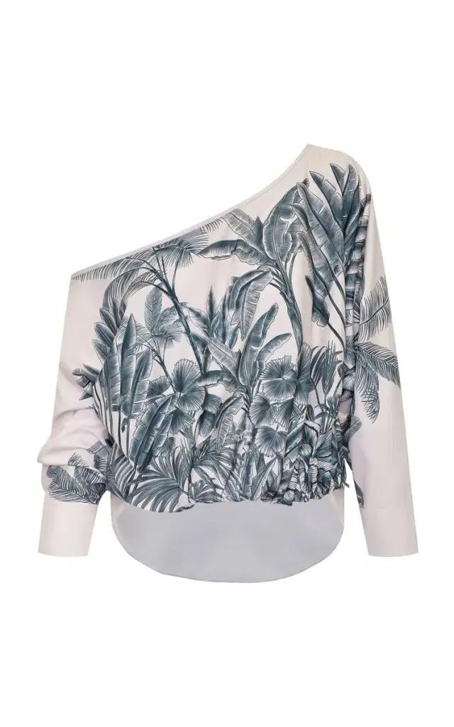 Mioh Printed Crepe De Chine Blouse
