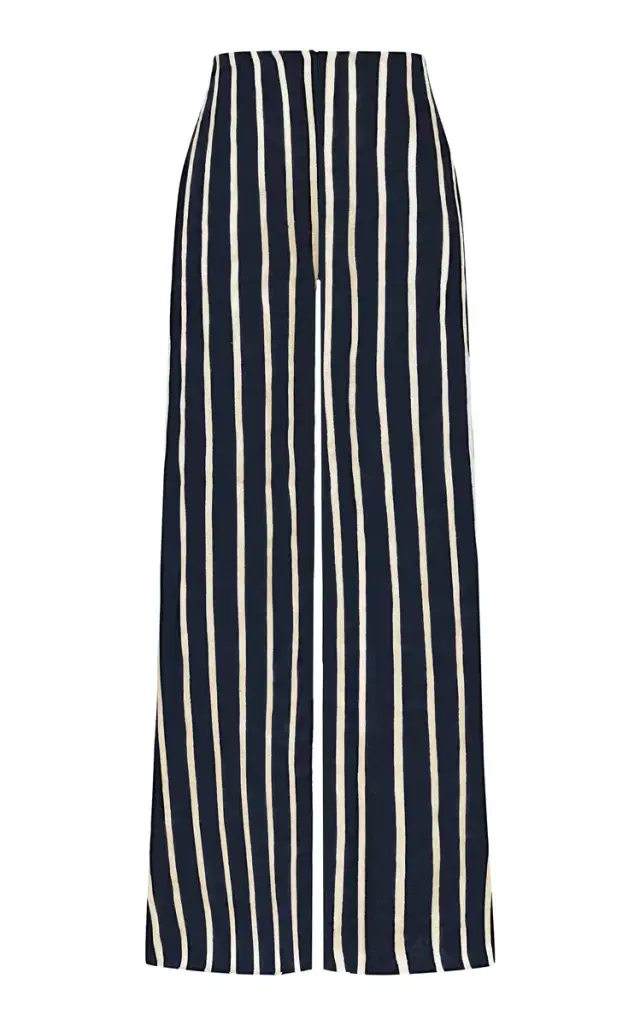ANDRES OTALORA A Ti Vamos Embroidered Linen-Blend Straight-Leg Pants