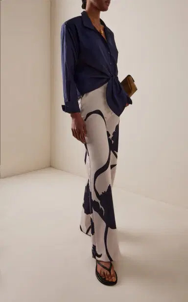 ANDRES OTALORA Dalila Tie-Front Cotton Blouse | Thumbnail 3 ANDRES OTALORA Dalila Tie-Front Cotton Blouse | Thumbnail 3
