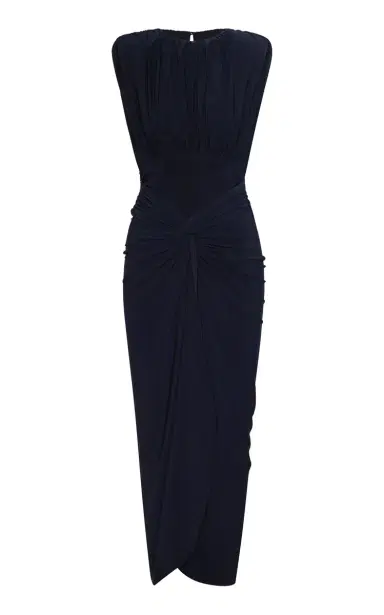 Andres Otalora Zambea Draped Midi Dress | Thumbnail 4