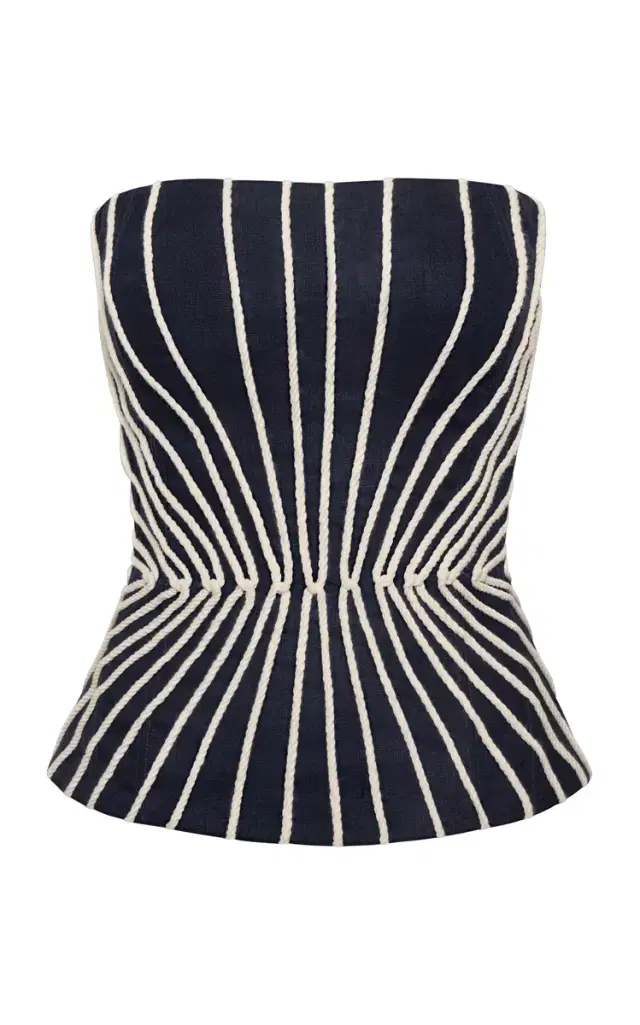 Silencio del Sol Embroidered Linen Top
