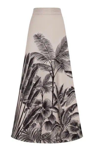 ANDRES OTALORA Ayoka Printed Stretch-Cotton Maxi Skirt | Thumbnail 3