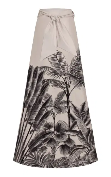 ANDRES OTALORA Ayoka Printed Stretch-Cotton Maxi Skirt | Thumbnail 4