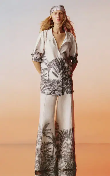 ANDRES OTALORA Un Tej Oversized Printed Linen Shirt | Thumbnail 2