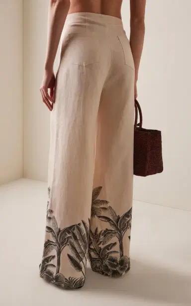 ANDRES OTALORA Voz de Calma Linen Wide-Leg Pants | Thumbnail 4